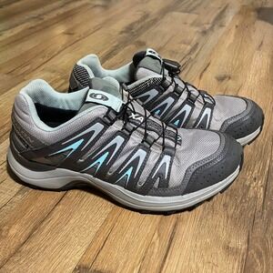 Salomon XA COMP 7 Women's Trail Running Shoes Gray Aqua Size 8